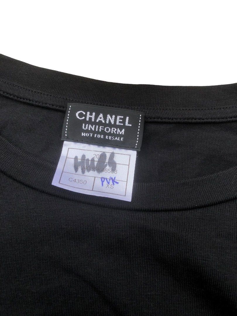 💫Authentic Chanel Uniform Gamuza Print T-shirt, Luxury, Apparel on  Carousell