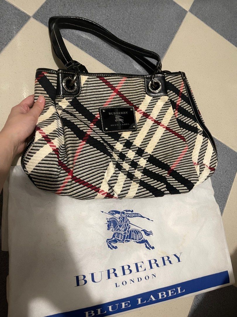 ?Authentic cheapest Burberry Blue label black canvas shoulder bag, Luxury,  Bags & Wallets on Carousell