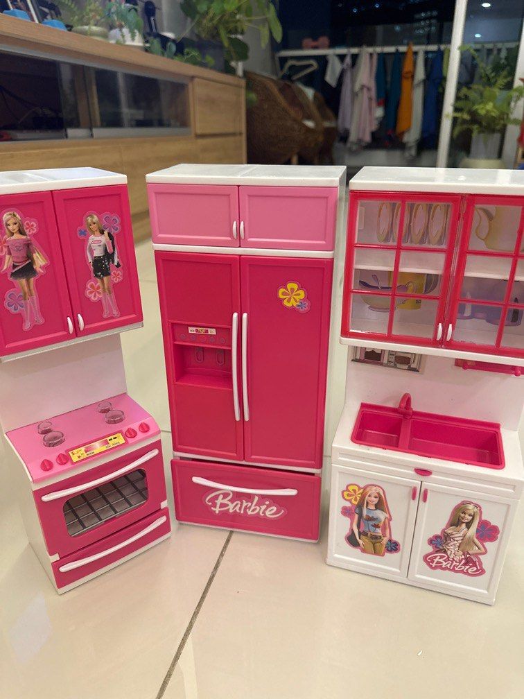 Barbie Toys Kitchen Set, Hobbies & Toys, Toys & Games on Carousell