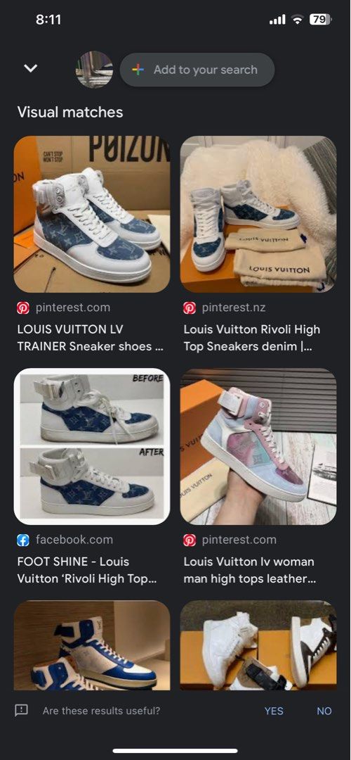 FOOT SHINE - Louis Vuitton 'Rivoli High Top Denim Sneaker