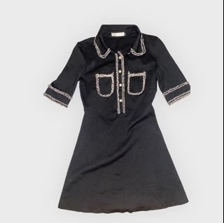 black collared dress
