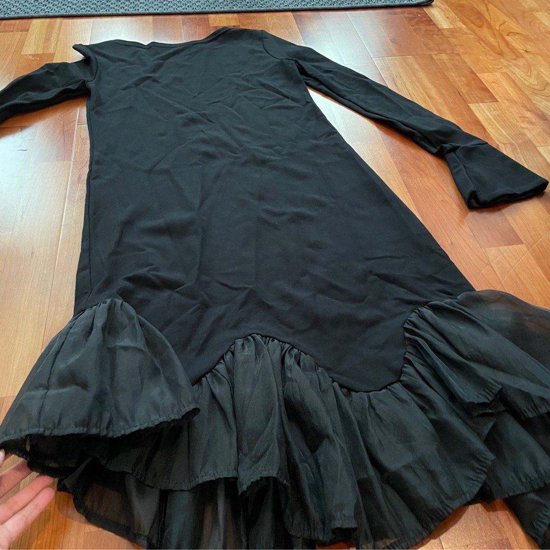 Black Dress with Ruffles Bottom Women s Fashion Dresses Sets