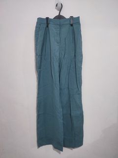 Blue flowy trousers