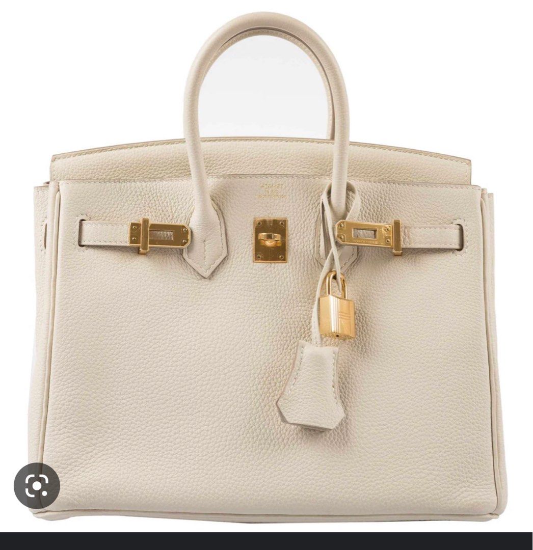 Hermes Birkin 25 Craie Togo, Luxury, Bags & Wallets on Carousell