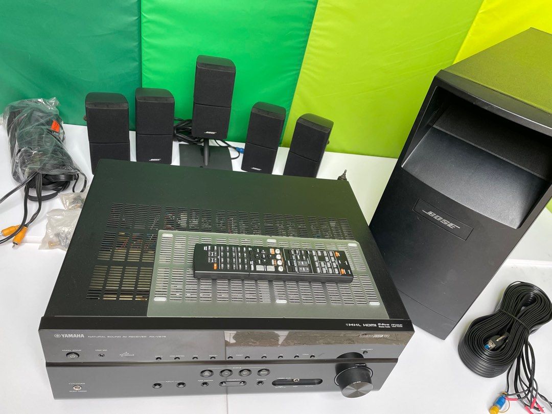 Bose Acoustimass 10 and Yamaha RXV675 complete surround sound system