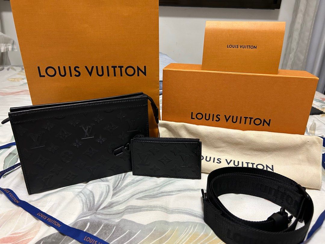 Louis Vuitton LV Mens Multiple Wallet Black Monogram Shadow Leather,  Luxury, Bags & Wallets on Carousell