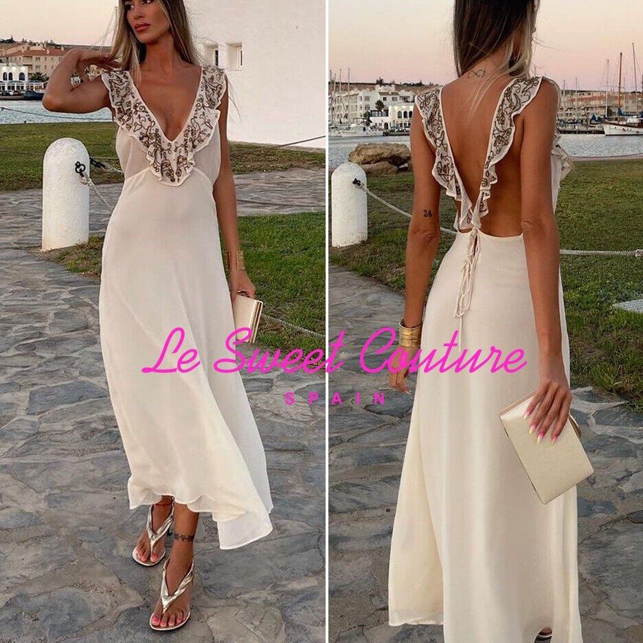 Brand New Zara Beaded Embroidery Dress - XS, Women's Fashion, Dresses &  Sets, Dresses on Carousell