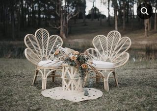 Brown color flower chair