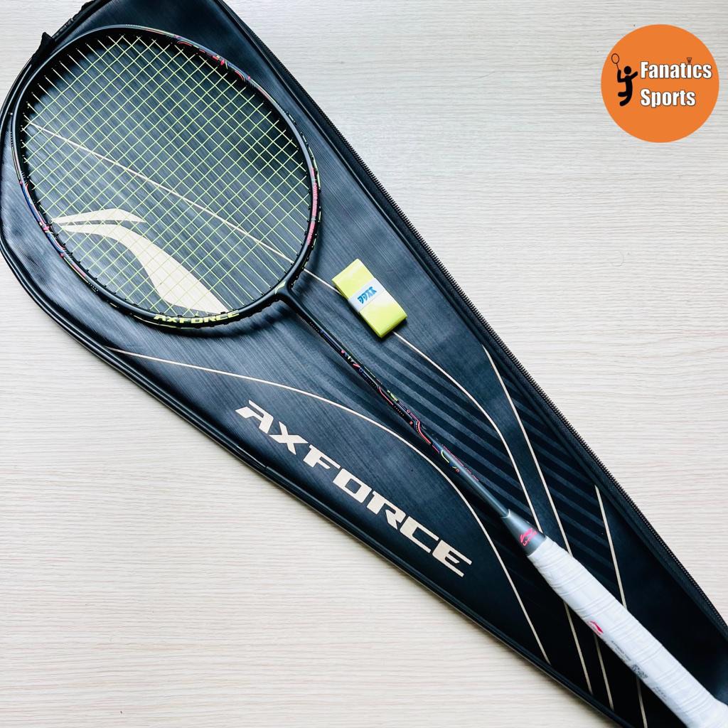 [Bundle] Brand New Li Badminton Racket Axforce 80 JR 5U Badminton Racket strung with Li Ning No