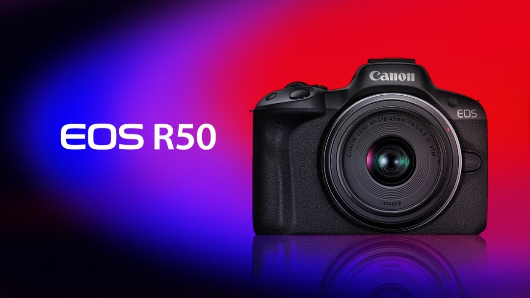 CANON EOS R50 4K VIDEO MIRRORLESS CAMERA WITH RF-S 18-45MM F/4.5-6.3 IS ...