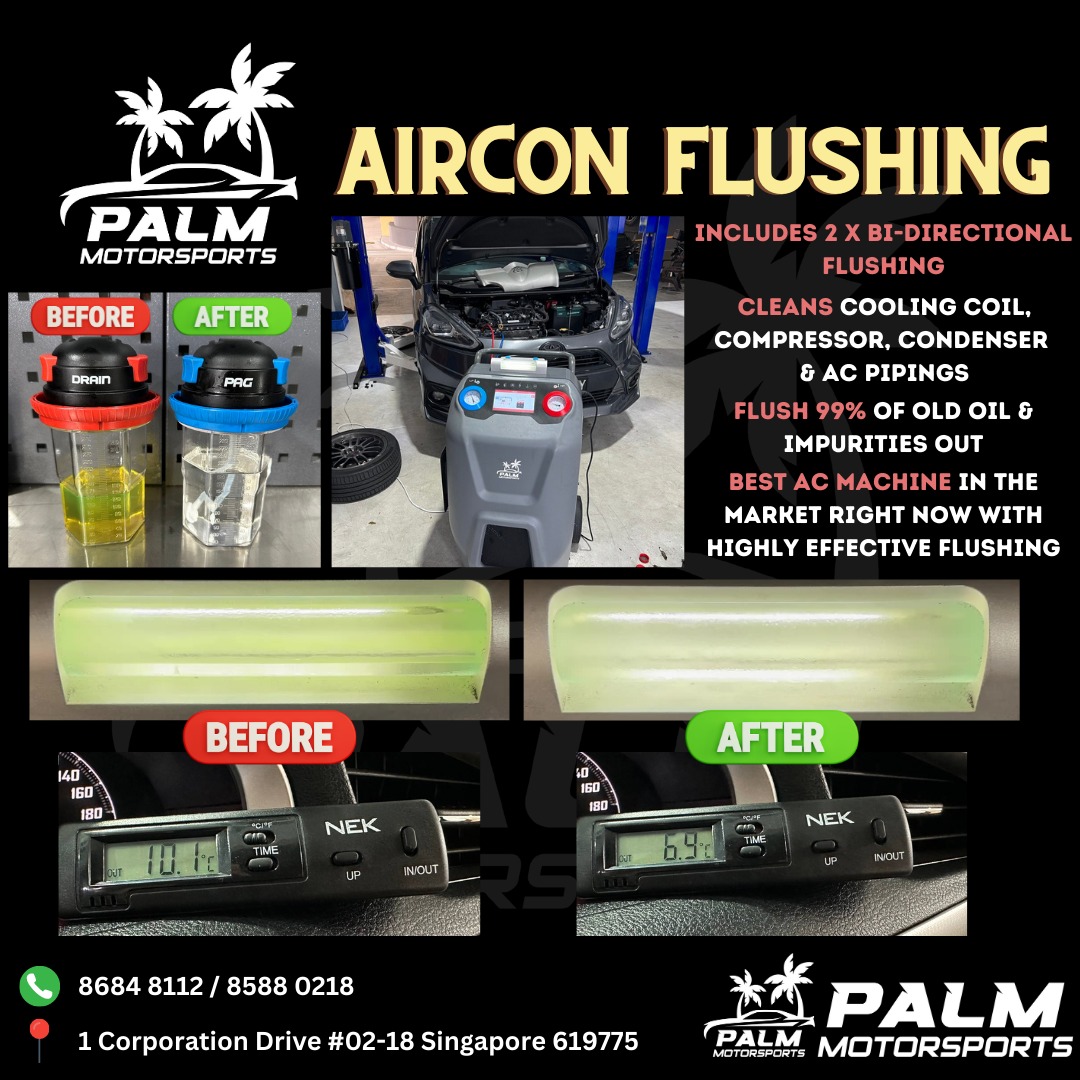 Car Aircon Flushing / Car Servicing / Gas Topup / Car AC, Car