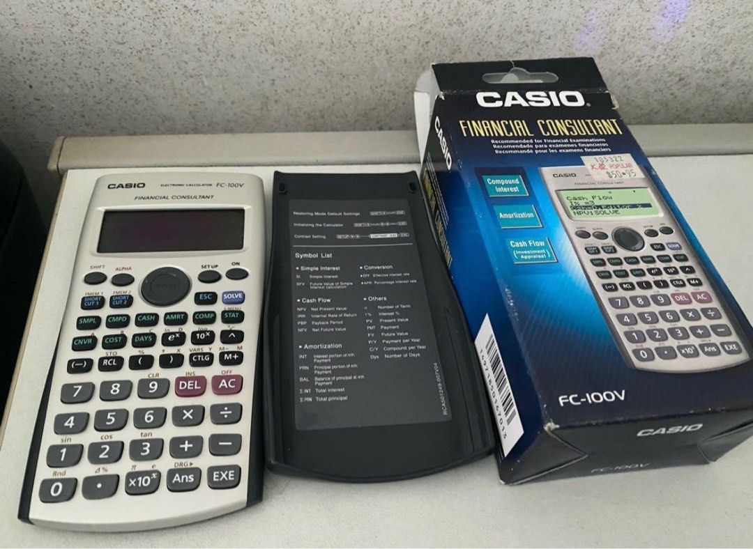 Calculatrice Financière Casio FC-100V – Pile, Bon état