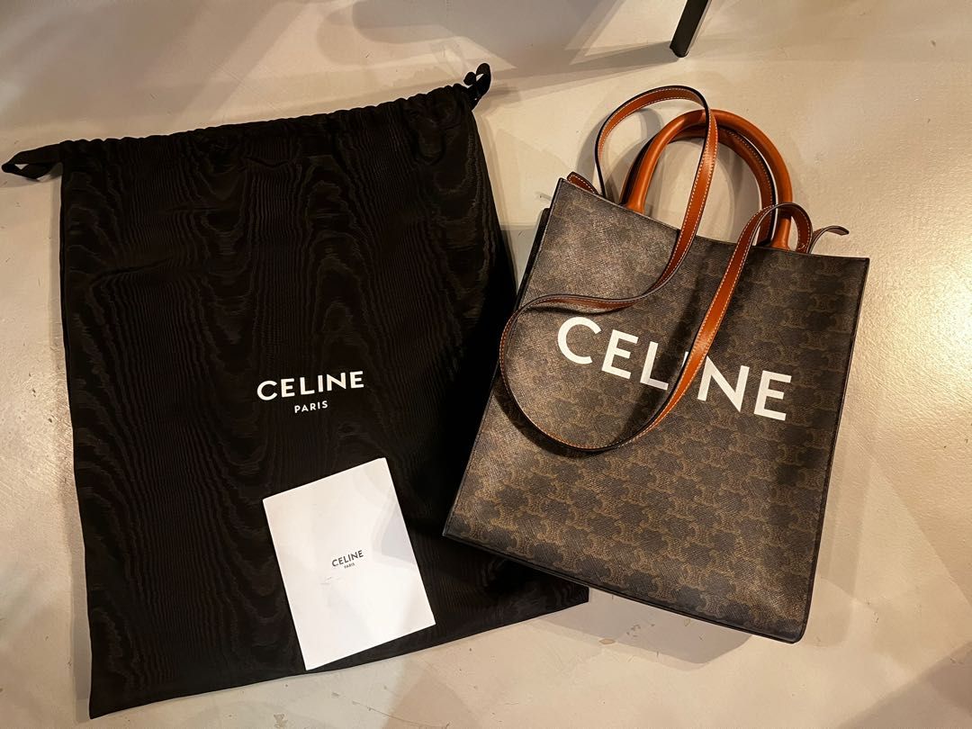 Celine tote bag a4 size cabas small size triomphe canvas and