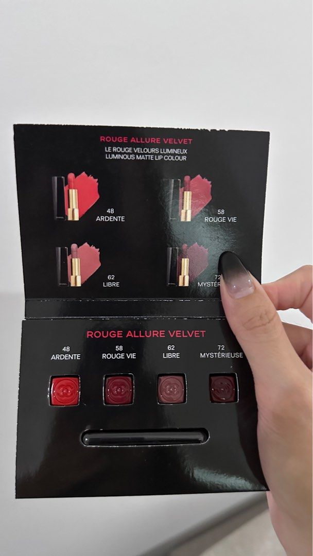 Chanel Rouge Allure Velvet Sample, Beauty & Personal Care, Face, Makeup on  Carousell