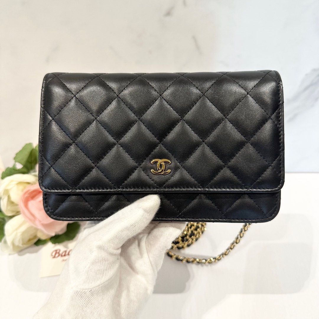 Chanel Wallet On Chain WOC So Black, Luxury, Bags & Wallets on Carousell