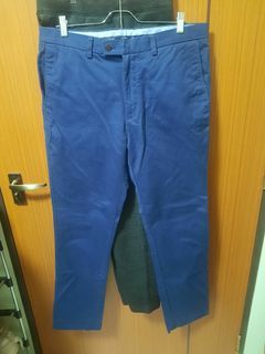 Charles Tyrwhitt chinos / smart trousers, marine blue color, size 34 waist 32 leg, extra slim fit, like new!