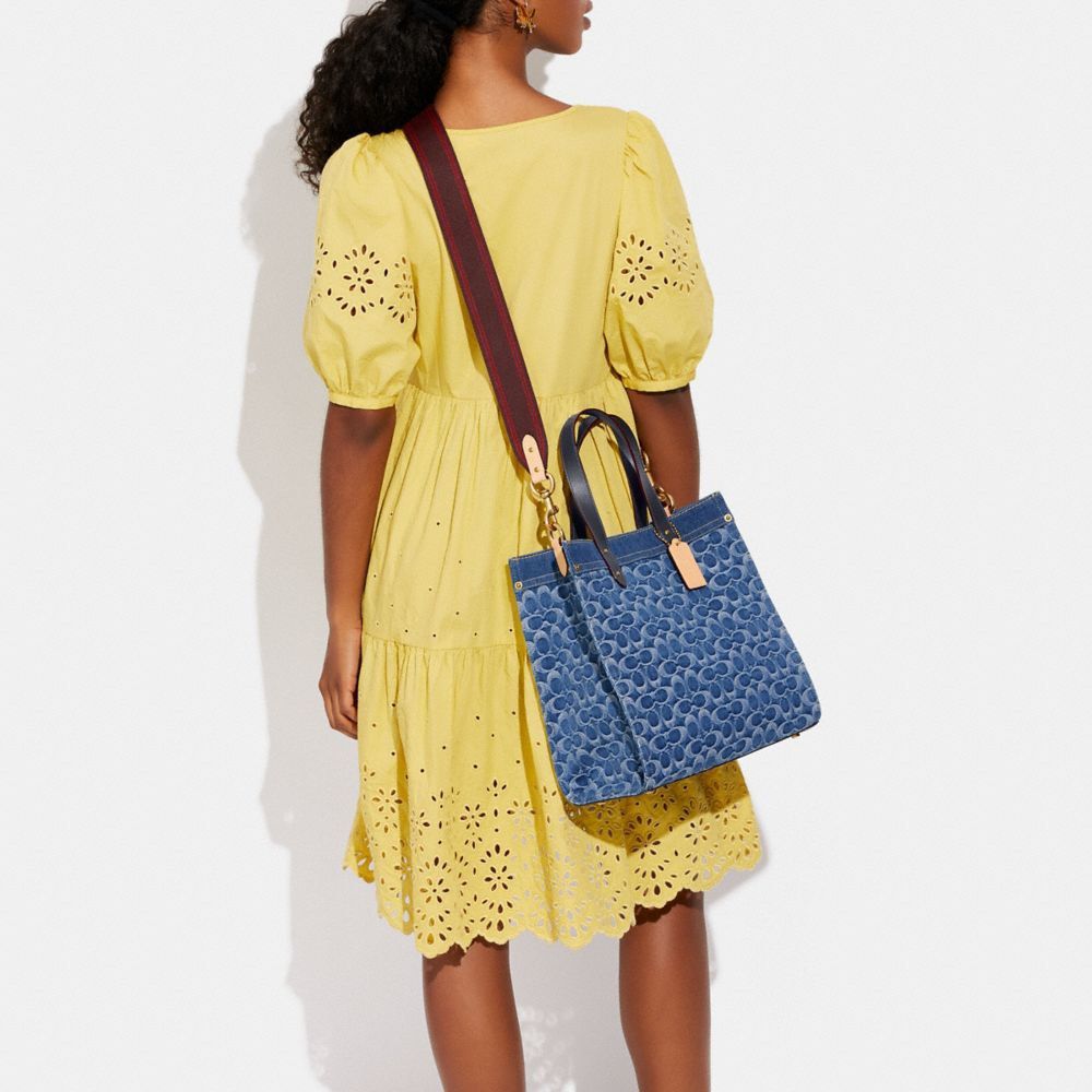 Coach field tote In signature denim Women s Fashion Bags