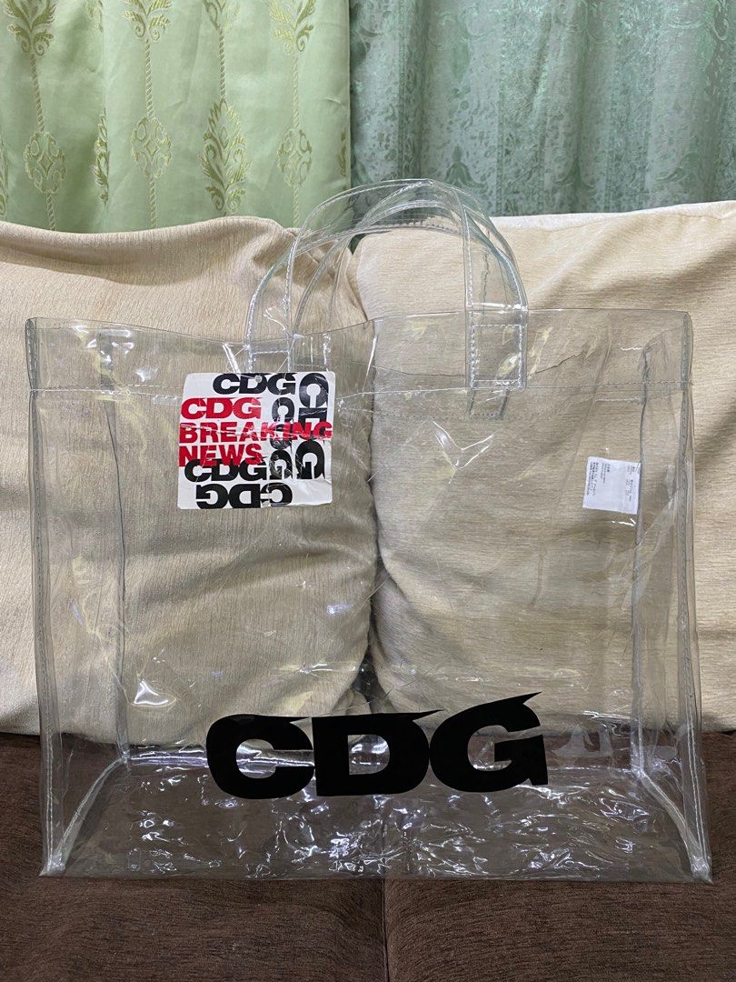 Comme des garcons store clear vinyl tote bag