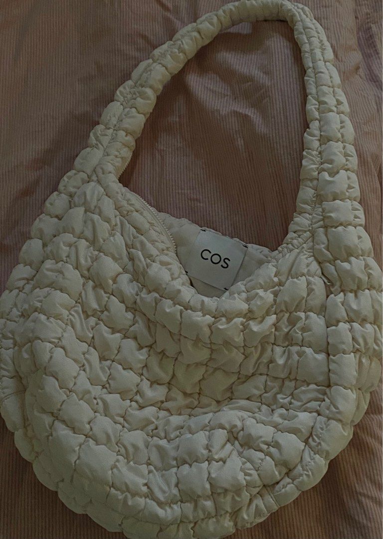 COS Quilted Oversized Shoulder Bag Off-white 100% Authentic