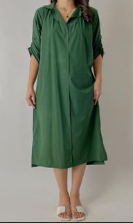 Dark green dress with pockets L-XL