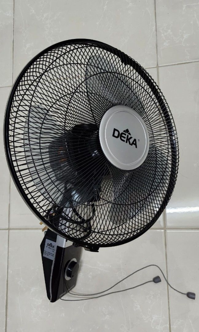 Deka 16" wall hung fan (Dark Grey), Furniture & Home Living, Lighting