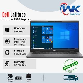 Dell Latitude 7320 Laptop Demo set -  i7- 1185G7 - 32GB - 512GB - Integrated Intel®Iris® Xe Graphics