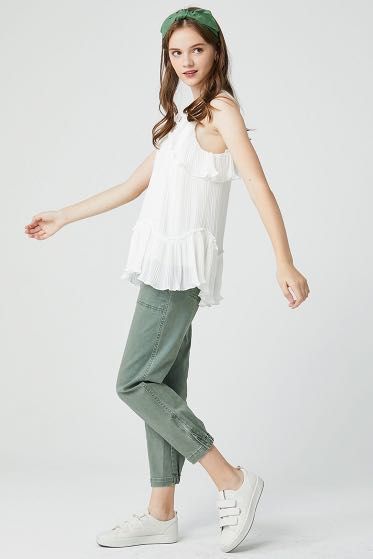 Derek Lam 10 Crosby Pants size 6 Fatigue green