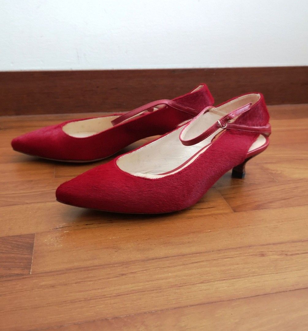 Red heeled clearance shoes designer