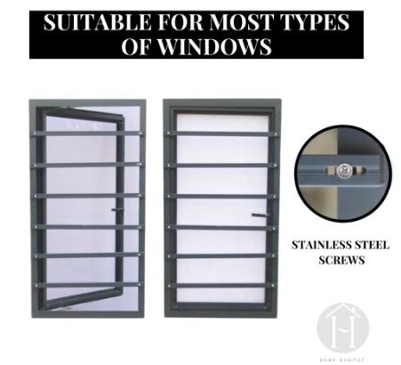DIY Detachable Window Grille Safety No Drilling Customised BTO Condo ...