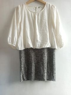 Dress lengan balon korea