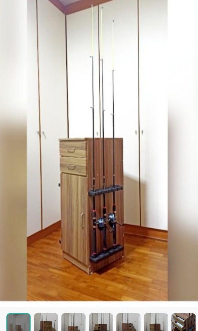 Hari Raya special sale! UP$199 NOW only 99$ Fishing rod storage cabinet  organizer, Sports Equipment, Fishing on Carousell