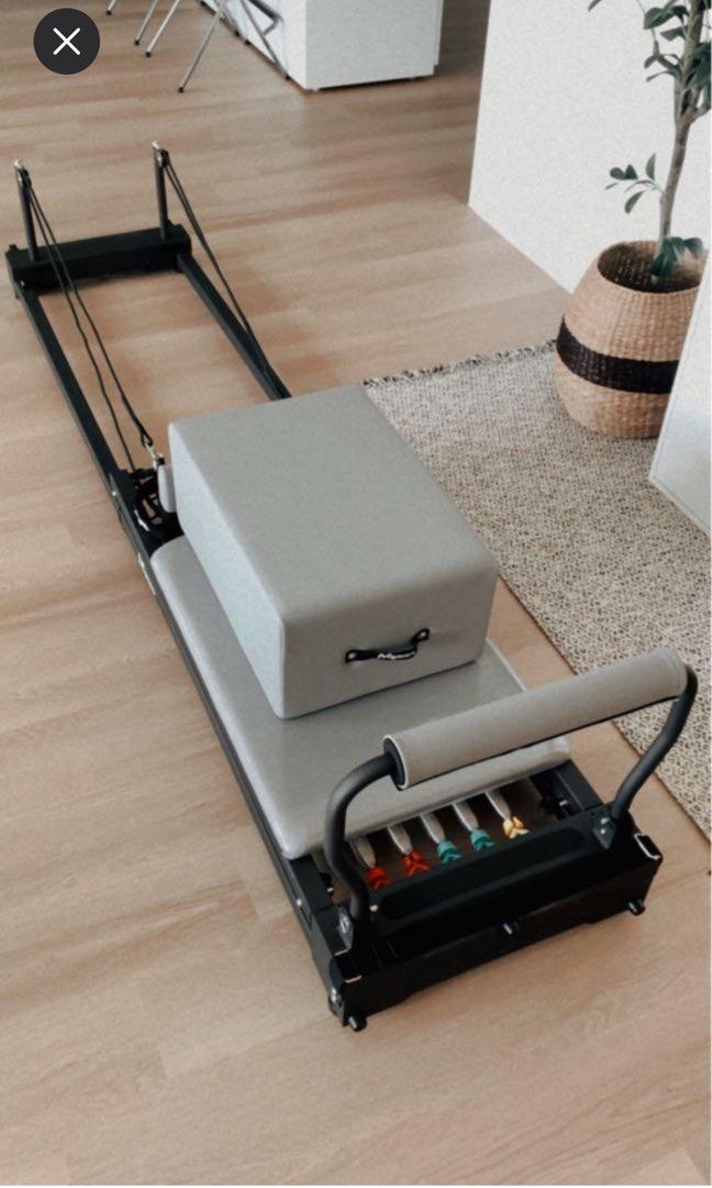 Foldable Pilates reformer machine, Sports Equipment, Exercise & Fitness
