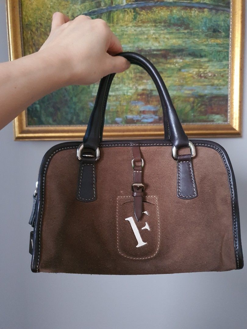 Furla suede bag outlet