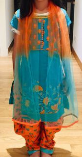 Girl Indian Diwali dress fits age 6-8