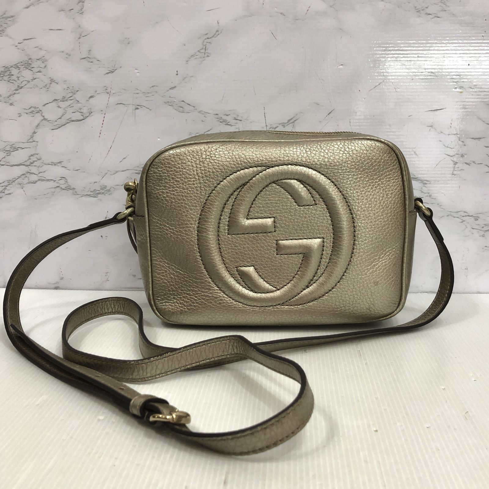 Gold gucci sales disco bag