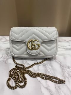 ?% Authenticity Gucci Brown Quilted Marmont Shoulder Bag, Luxury, Bags &  Wallets on Carousell