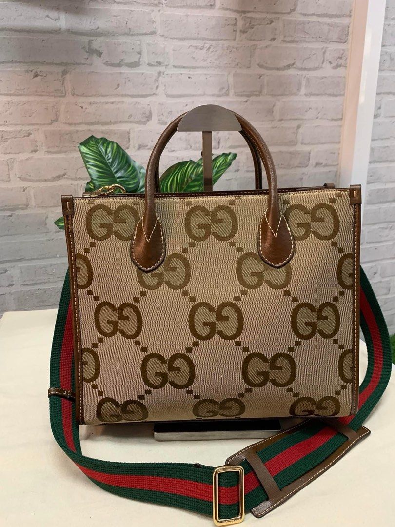 Gucci Tote Bag With Jumbo GG Two Way Bag Women s Fashion Bags