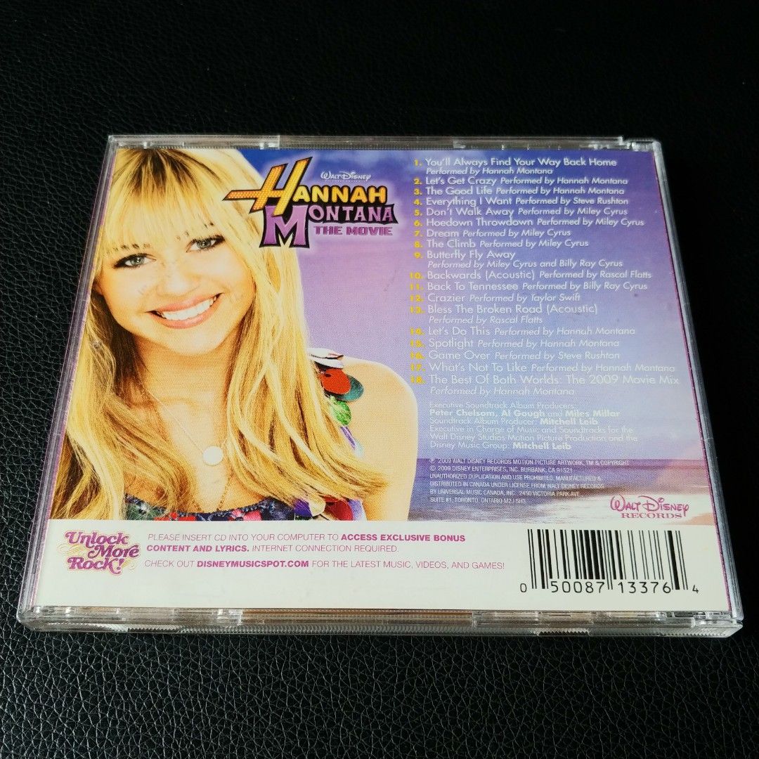 Hannah Montana The Movie CD Soundtrack Walt Disney, 興趣及遊戲, 音樂、樂器 & 配件