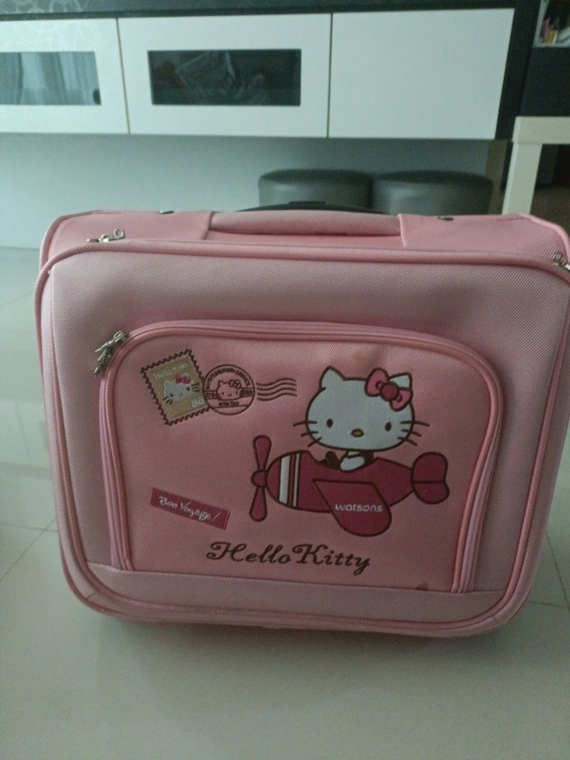 Valigia Per Bambini Hello Kitty, ABS, 31x45x20 Cm, 4 Ruote Girevoli, Tracolla Regolabile, Peso Max 25 Kg