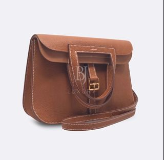 HERMES HALZAN 25 FAUVE BARENIA FAUBOURG