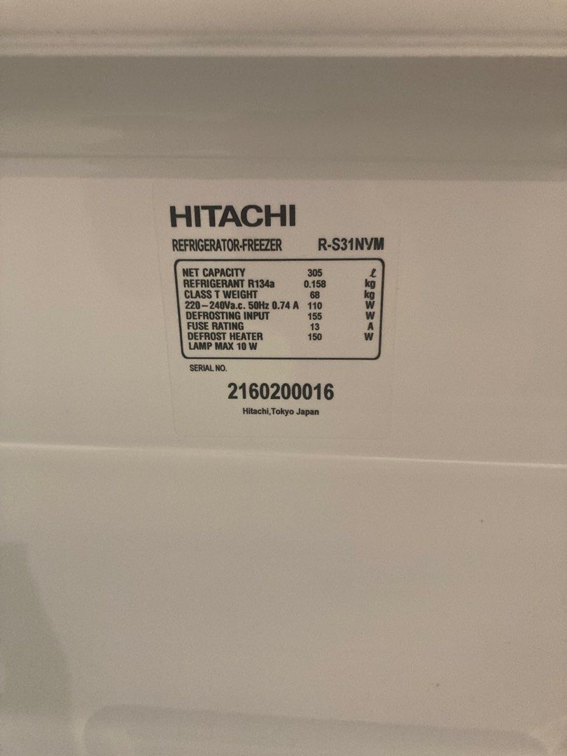 Hitachi Japan fridge 3 door, TV & Home Appliances, Kitchen Appliances