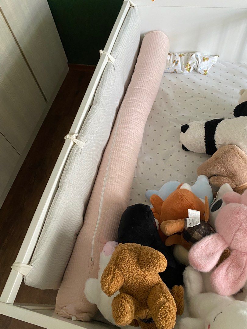Ikea baby cot bumper and bolster, Babies & Kids, Baby Nursery & Kids