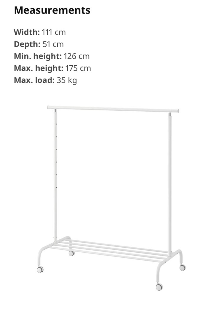 IKEA Clothes Rack, Furniture & Home Living, Furniture, Shelves