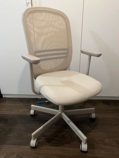 IKEA FLINTAN Office chair with armrests, beige