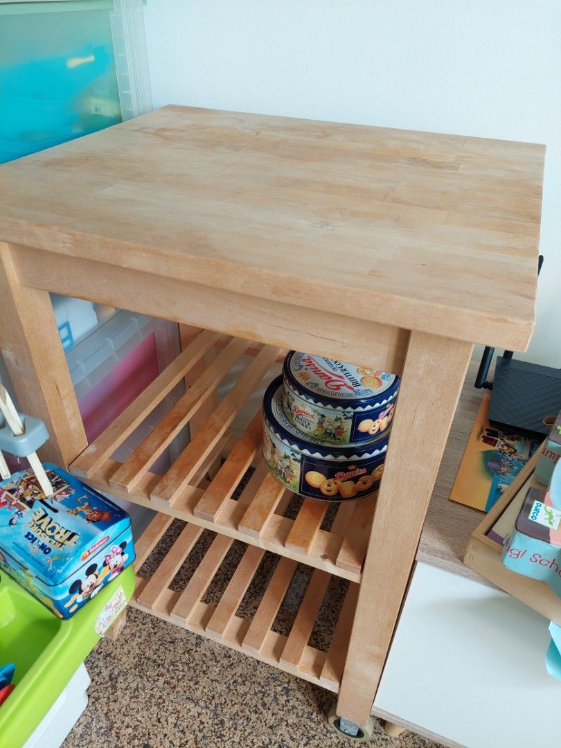 Ikea Kitchen Trolley Bekvam wooden, Furniture & Home Living, Furniture