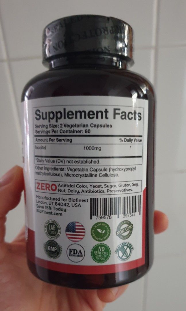 Inositol (Vitamin B8 Women PCOS Hormonal), Health & Nutrition, Health