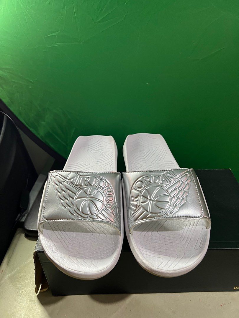 Jordan hydro 7 online white silver