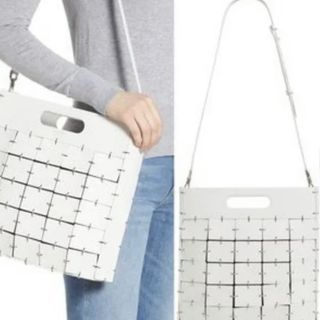 KATE SPADE Celia Leather Large Top Handle Tote Optic White PXRUA194