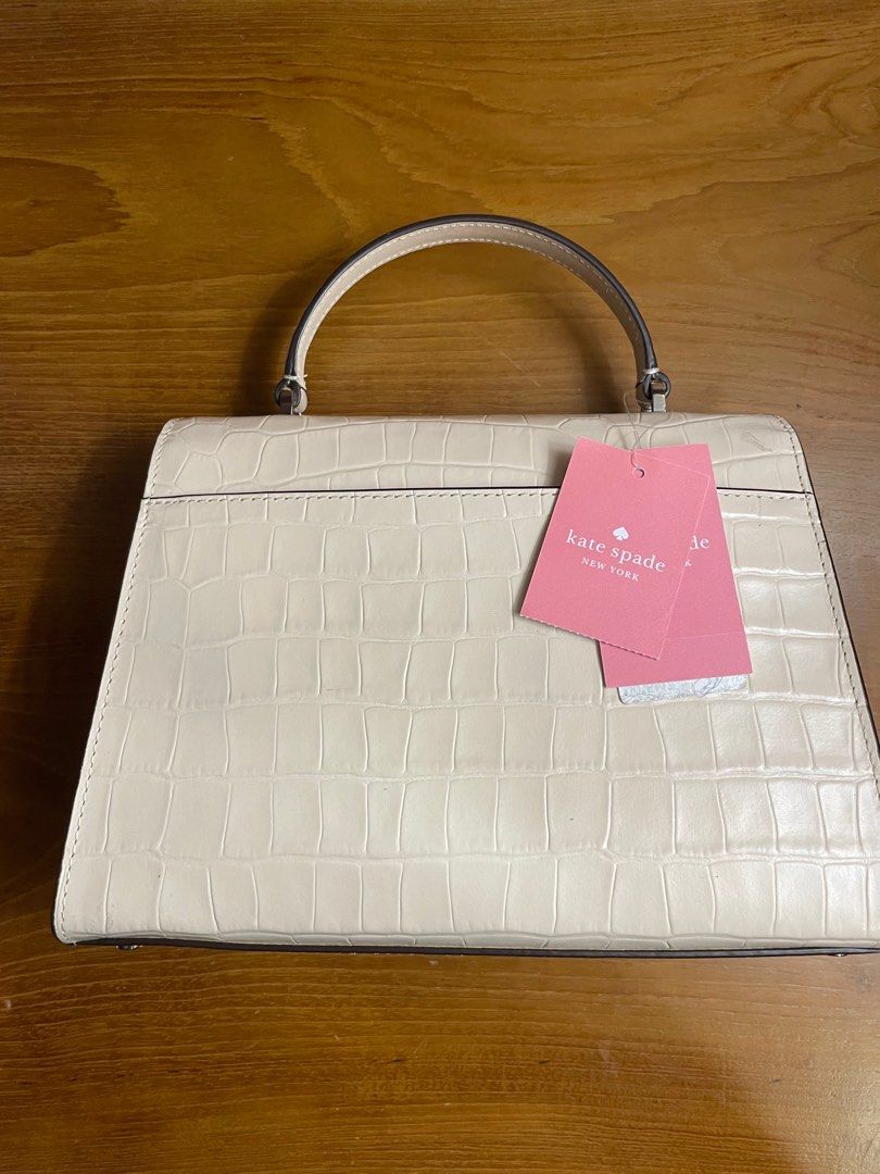 Kate Spade Darcy Top Handle Crocodile Embossed Leather Satchel