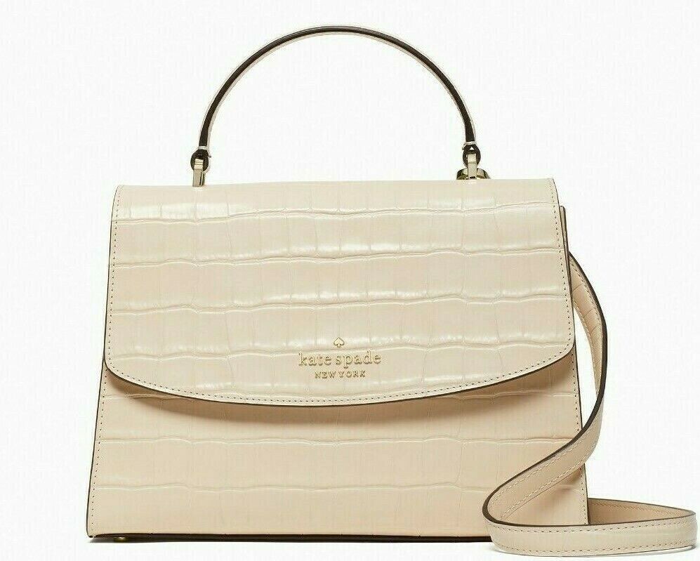 Kate Spade Darcy Top Handle Crocodile Embossed Leather Satchel